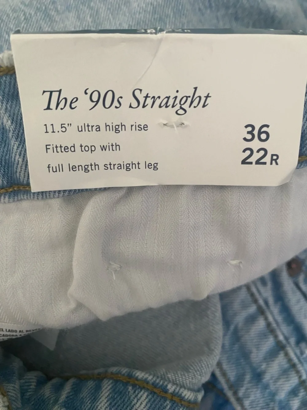 Abercrombie and Fitch 90s Straight Ultra High Rise Jeans Plus Size 36 22 NWT - Picture 14 of 14